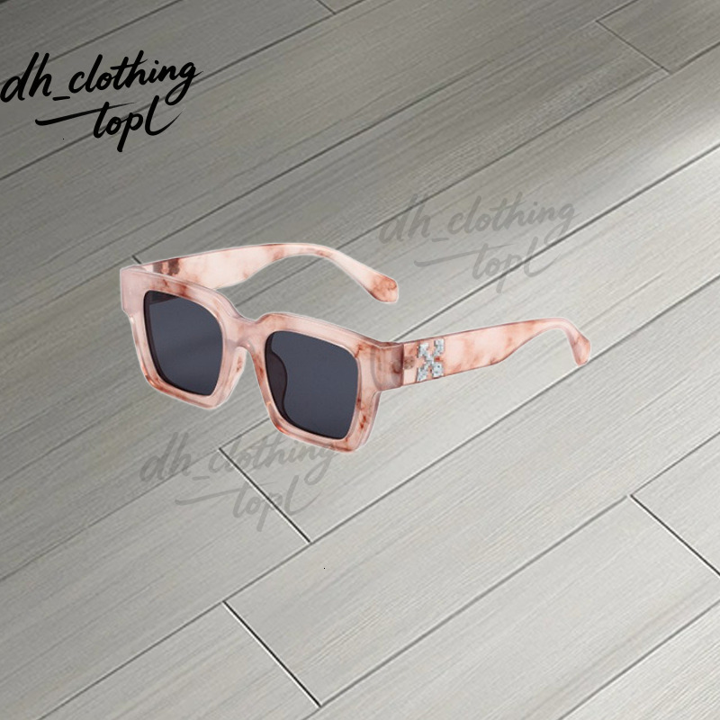 Offfwhite Sunglasses Square Glasses Designers Women Mirrored Lenses Off Whiten Acetate Patterned Off High Nose Bridge Design Unique 95d