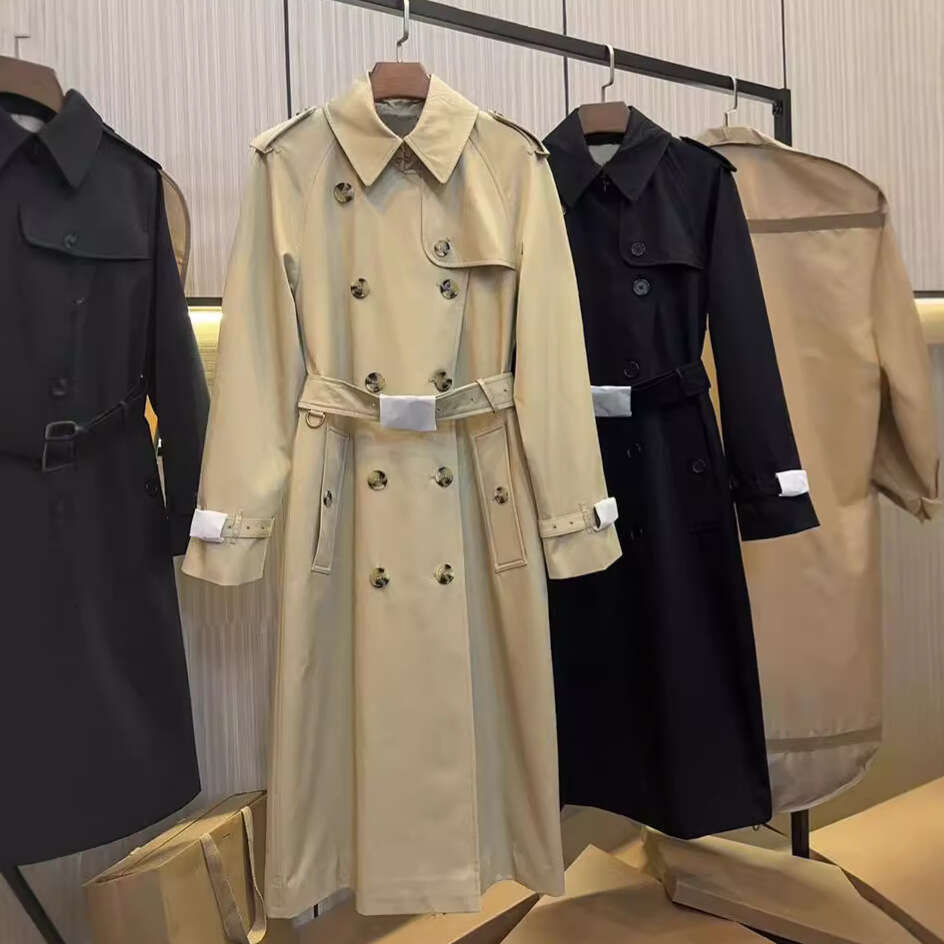 jacket Down jacket Early Autumn Windproof Waterproof Long Trench Coat Bur Kensington Chelsea Style Jacket