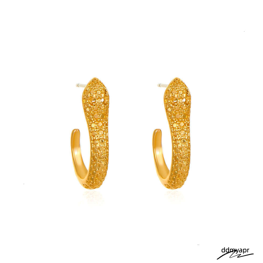 ddmyapr Micro Snake-Shaped Hoop Pave Earrings Men, Stainless Steel, Hypoallergenic, High-End Accessories For ddmyapr Women, Versatile And Unique Jewel