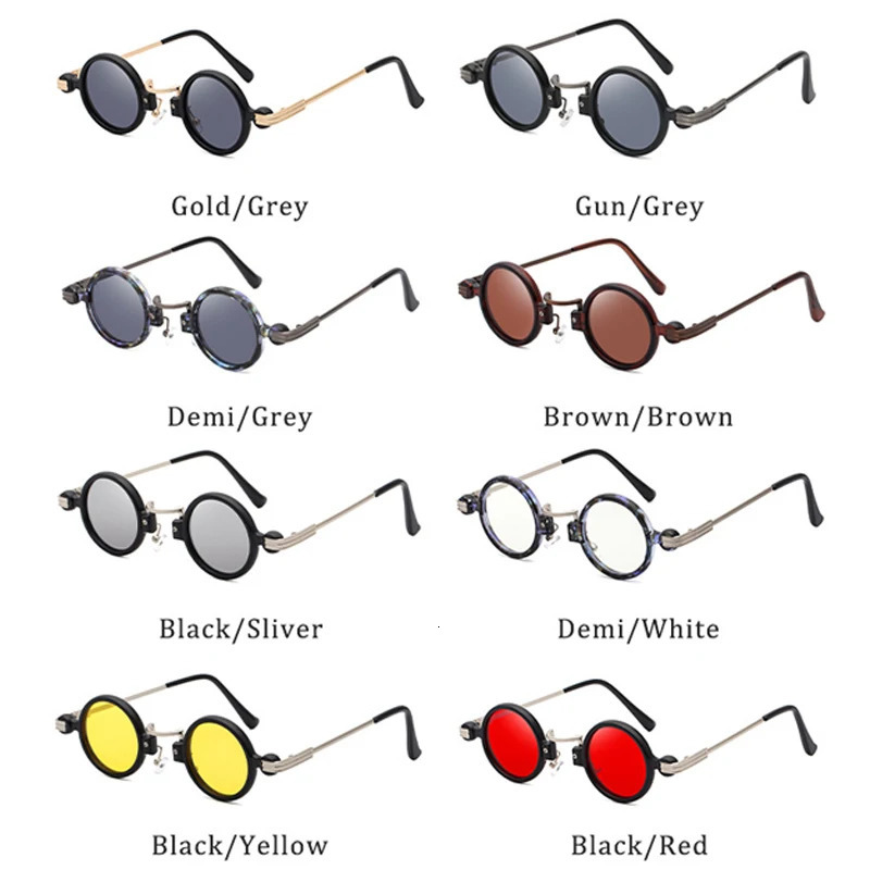 Vintage Small Round Steampunk Sunglasses Men 2025 Fashion Punk Sun Glasses For Male Eyewear Shades Lentes De Sol250901