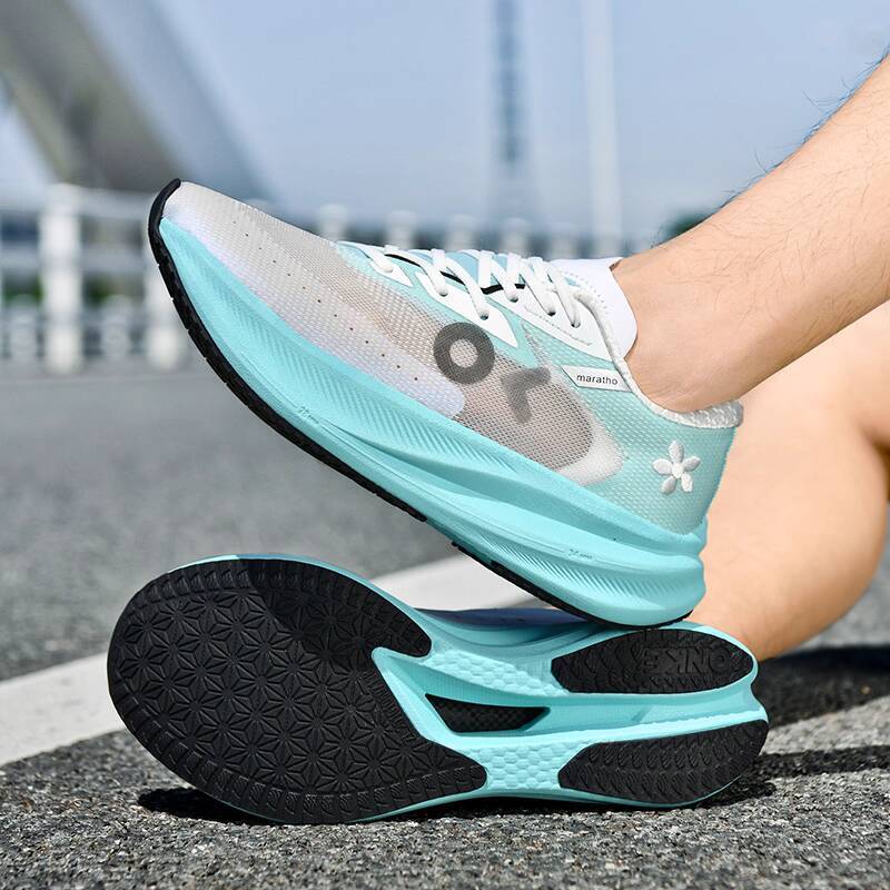 ONKE Running Men's Autumn Shock Absorption Ultra-Light Breathable Mesh Sports Women Lightweight Thin Hollow Thick Sole Women's Shoes