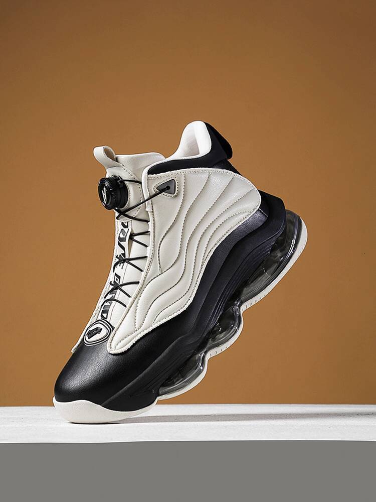 Versatile Trendy Men's Autumn Winter High-top Thick-soled Non-slip New Niche Soft-soled Air Cushion Sports Casual Shoes