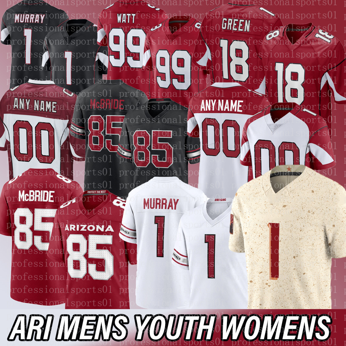 3 Budda Baker jersey 85 Trey McBride 40 Pat Tillman Cardinalss Football Jersey DeAndre Hopkins watt Anquan Boldin Aeneas Williams Andre Baccellia jersey