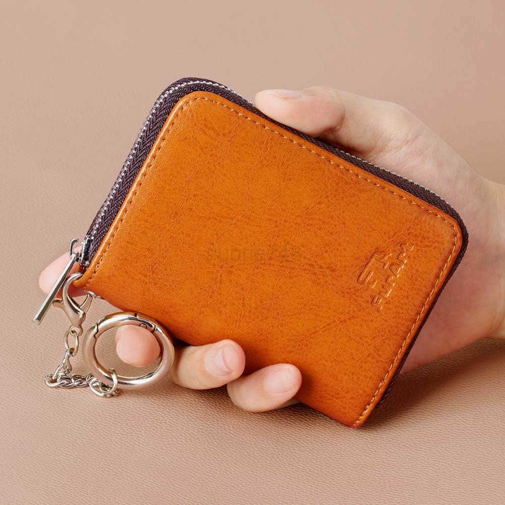 Zipper Wallet Women RFID Blocking CARD Wallet Business Card Holder Compact Size KeyChain WalletZ250911