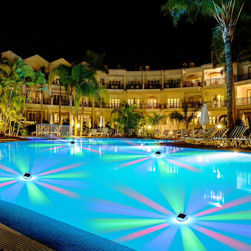 Eco-Friendly LED Submersible Solar Light Fixtures - Ideal Illumination for Above-Ground Pools