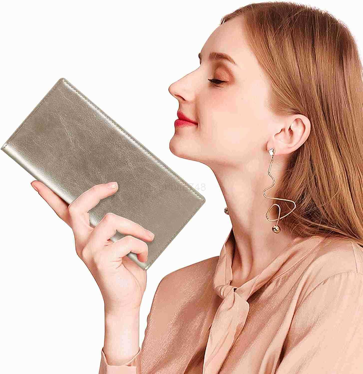 Ultra Slim Thin Leather Women Wallet RFID Blocking CARD Holder Bifold Long Ladies BillfoldZ250911