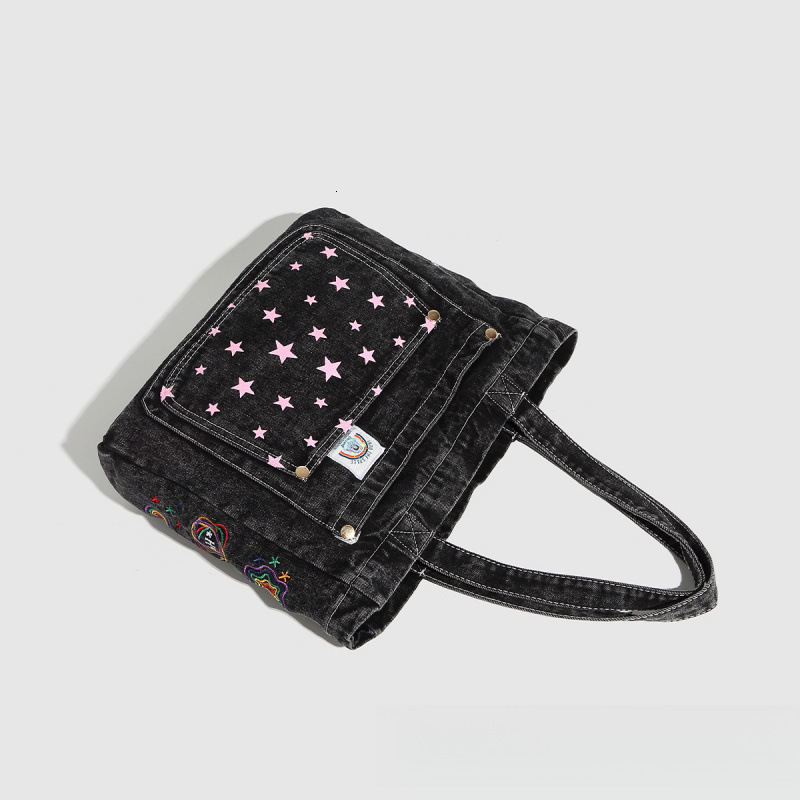 Autumn New Large Capacity atmosphere Handbag Cowboy Bag Simple Fashion Versatile Commuter Handbag Niche Design Designer Shoulder Bag