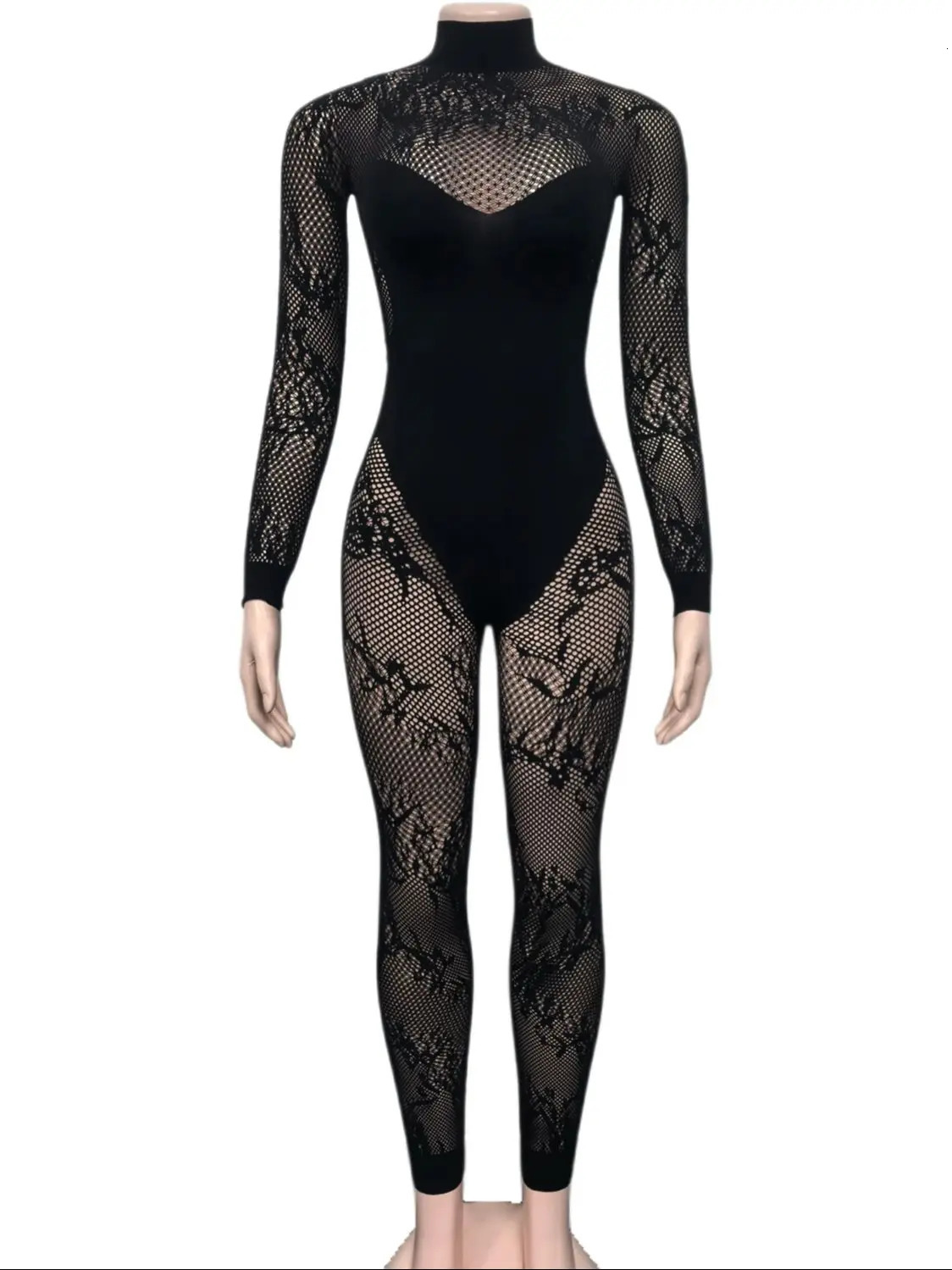 Weird Puss Sexy Hipster Jumpsuit Women Jacquard Coquette Patchwork Skinny Stretch Midnight Club Activity Button Workout Overalls 250902