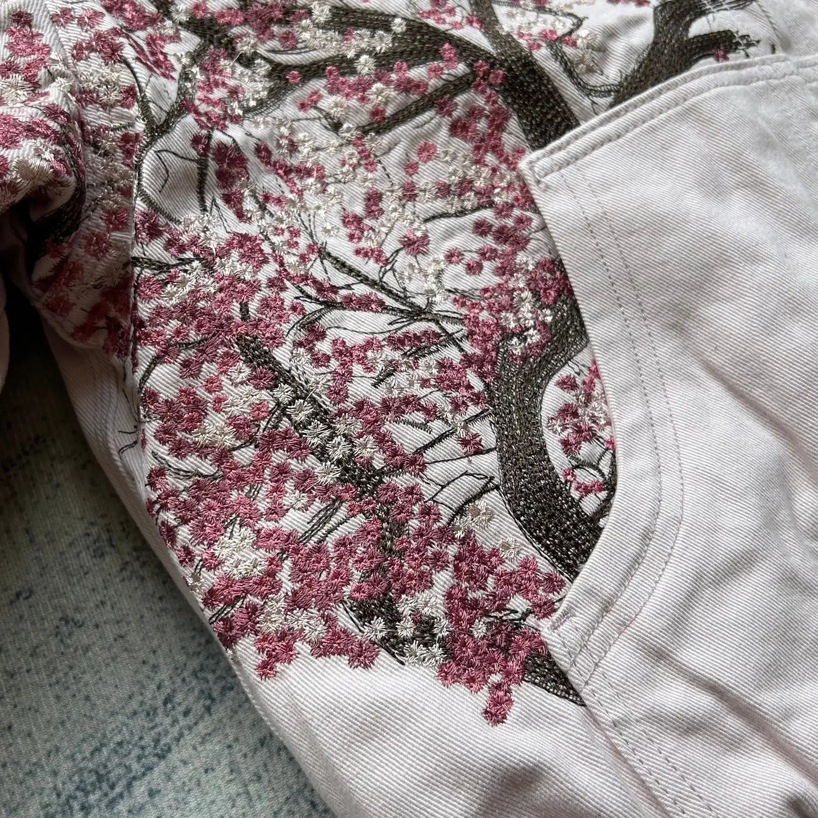 Y2K Harajuku Plum Tree Embroidered Oversized Pink Zipper Hoodies For Men and Women Gothic Fashion Retro Street Sweatshirts i250902