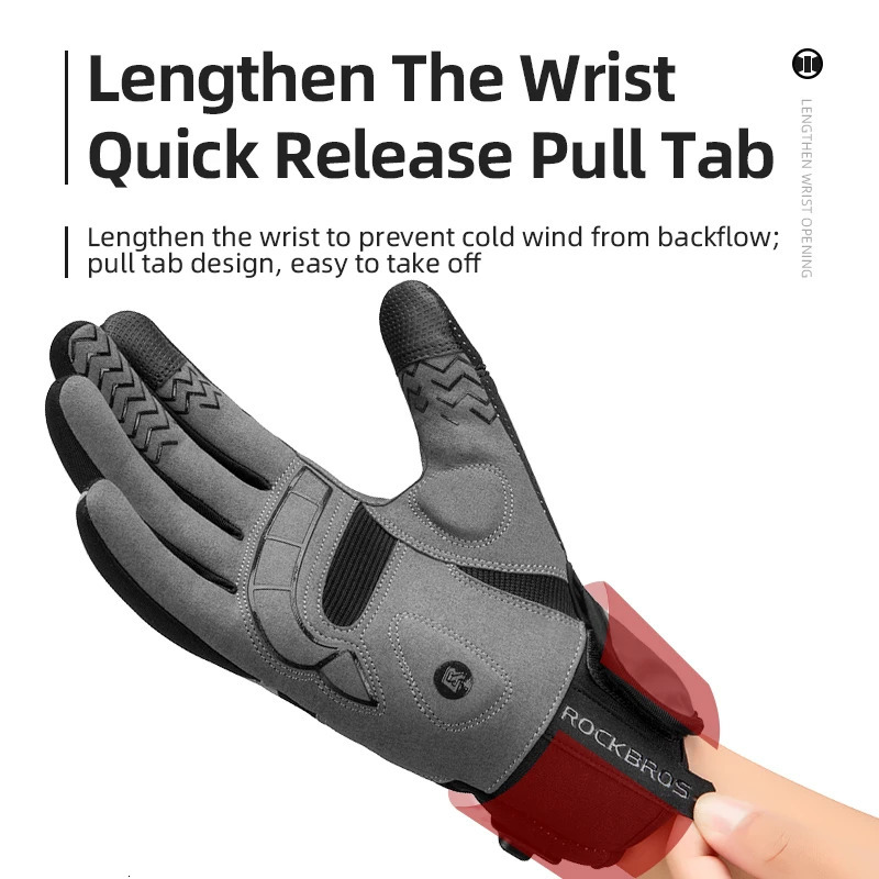 ROCKBROS Heated Winter Glove Cycling Gloves USB Electric Rechargeable Ski Gloves Touchscreen Motorcycle Riding Hiking Snow Glove 250901