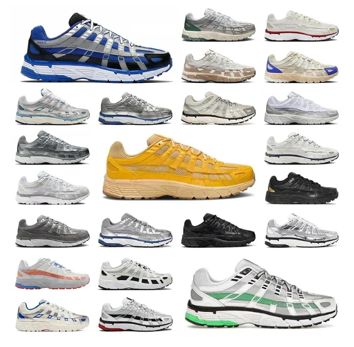 Designer Running Shoes For Men Women Sneakers P6000 DHGATE P 6000 Triple Black White Khaki Wolf Grey A Metallic Sier Racer Blue Womens Outdoor Sport Trainers 36-45