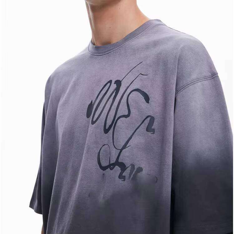 Logo Men's Casual Short Sleeve T-Shirt High Quality Heavyweight 100% Cotton 3D Puff Print Embossed Solid Twill Embroidery