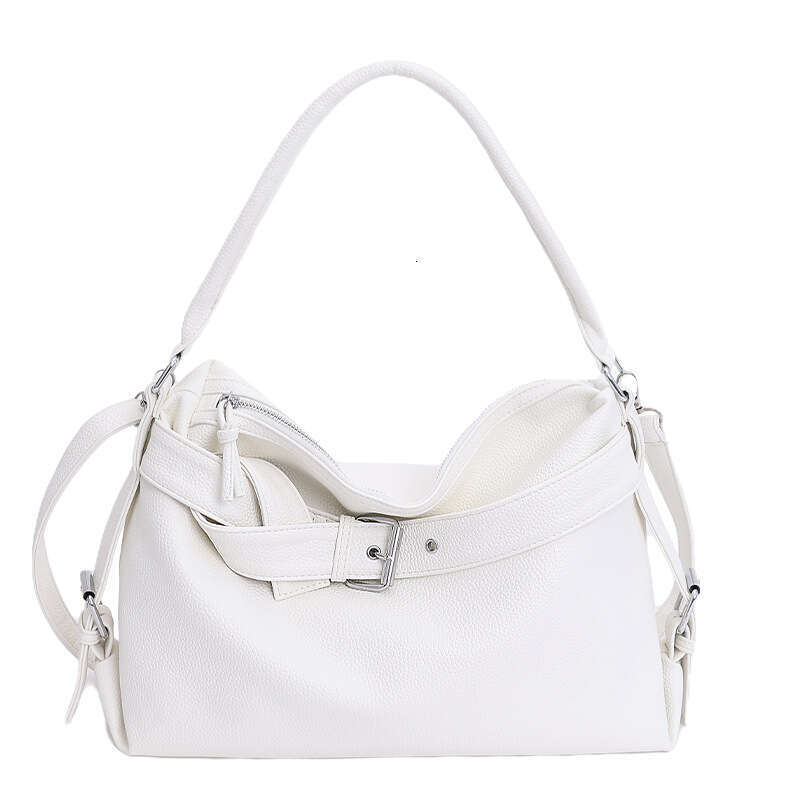 Niche Hot Girl Motorcycle Crossbody Women's Casual Shoulder Underarm Large Capacity Commuter Tote Bag