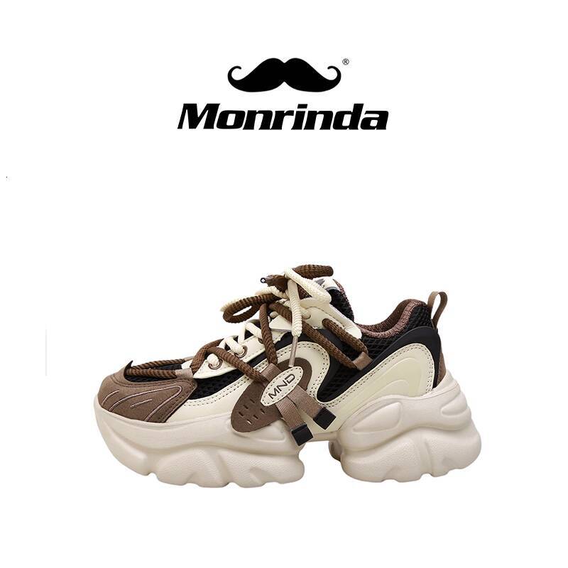 Mirinda Dad for Women High-End Women's Height Increasing Stylish Versatile Comfortable Thick-Soled Casual Lightweight Sports Shoes