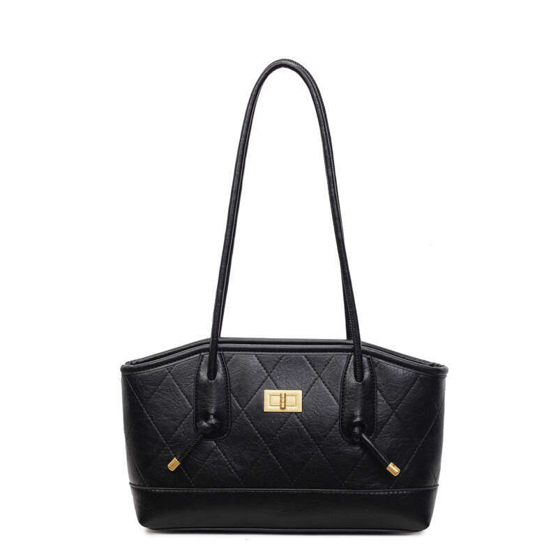 High-end Plaid Handbag Casual Underarm for Women 2025 Autumn Winter New Large Capacity Shoulder Bag