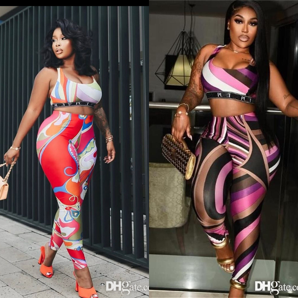 Fashion Womens Designer Tracksuits Casual 2Two Piece Set Women Letter Printed T Shirt Top Trousers 2Pcs Sets For Ladies Outfits