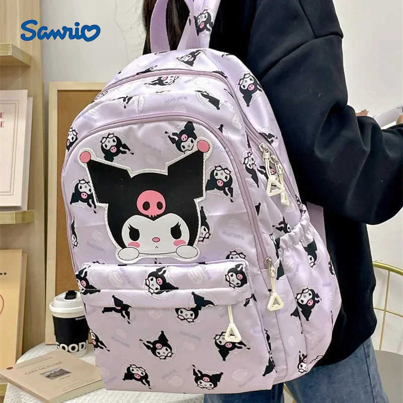 Sanrio Backpack Anime Kuromi Cinnamoroll My Melody Student Bag Large Capacity Women Bag For Children Girls Gift L250930