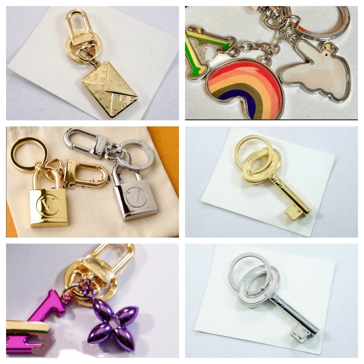 designer keychain women designers keychain wallet top llavero Car Key Chain Buckle jewelry flower lock Keyring Keychains Lanyards box