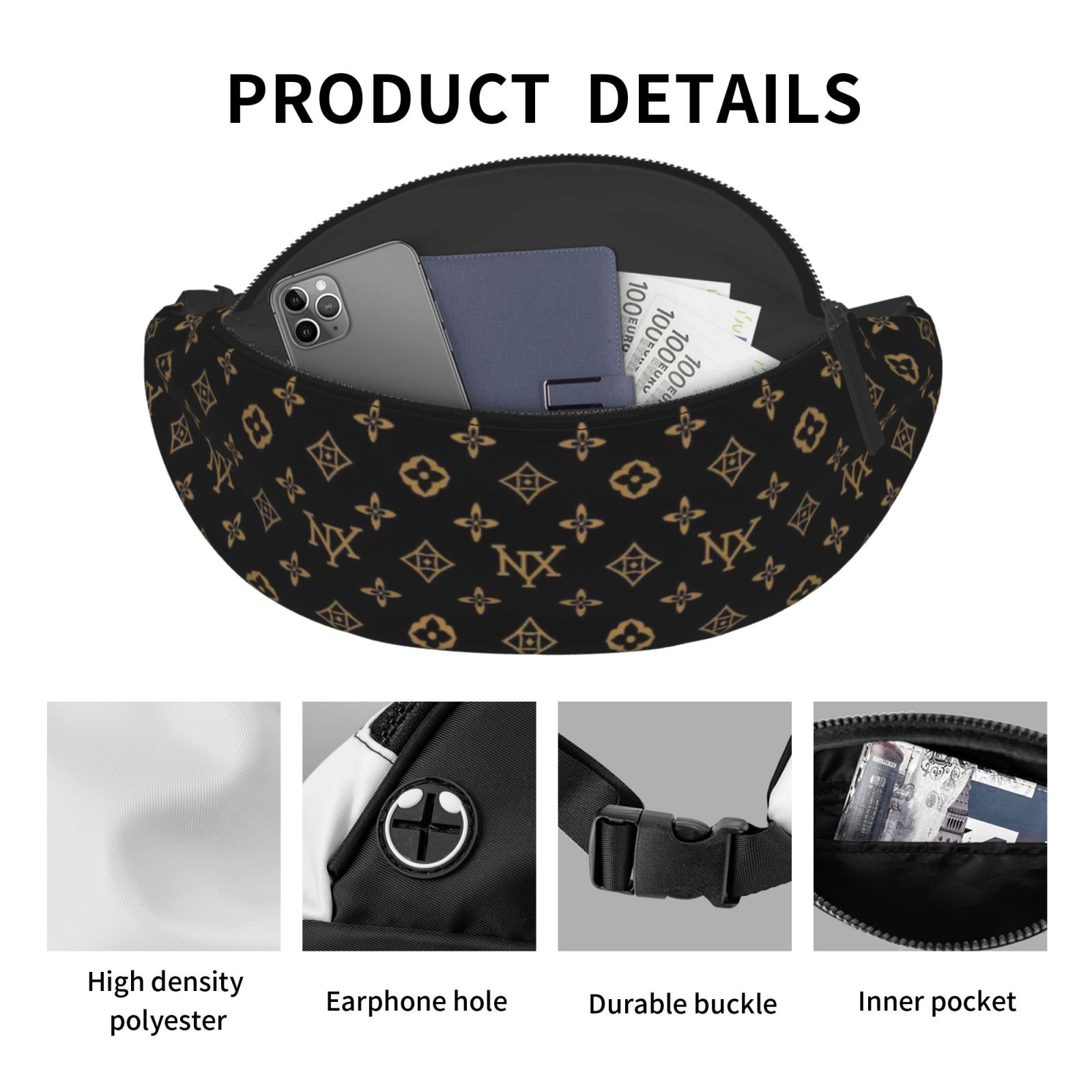 NXY Designer bag waist bag luxury bumbag crossbody belt pouch bags waist pack purse men women fashion Cross body Bags Handbags Chest Bag Bum bag Fanny