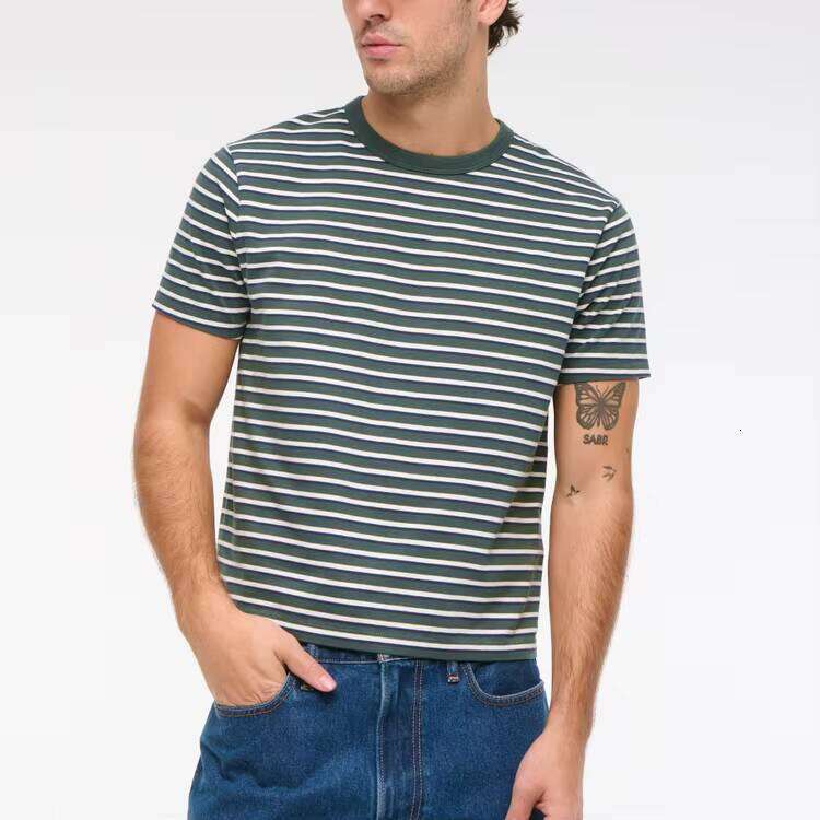 Summer 200g Heavyweight Men's T-Shirt 100% Cotton Blank Regular Oversized Drop Shoulder Short Sleeve