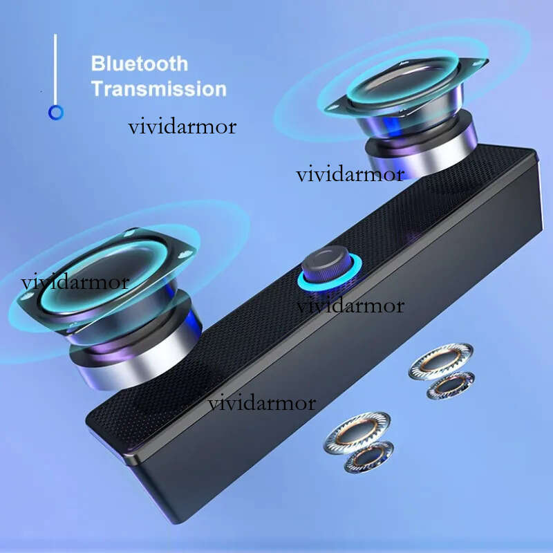 Popular All-In-One Bluetooth Wired Subwoofer Long Bar Small Computer Desktop Notebook Home Speaker