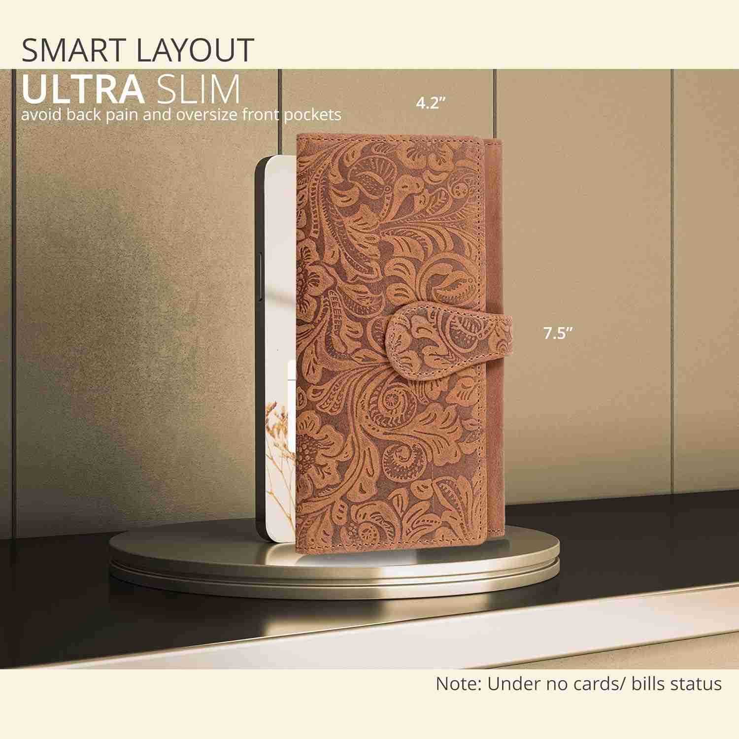 Real Leather Women Wallet Leather with RFID Blocking Trifold Card Holder Designer Ladies Clutch with ID Window WalletsZ250911