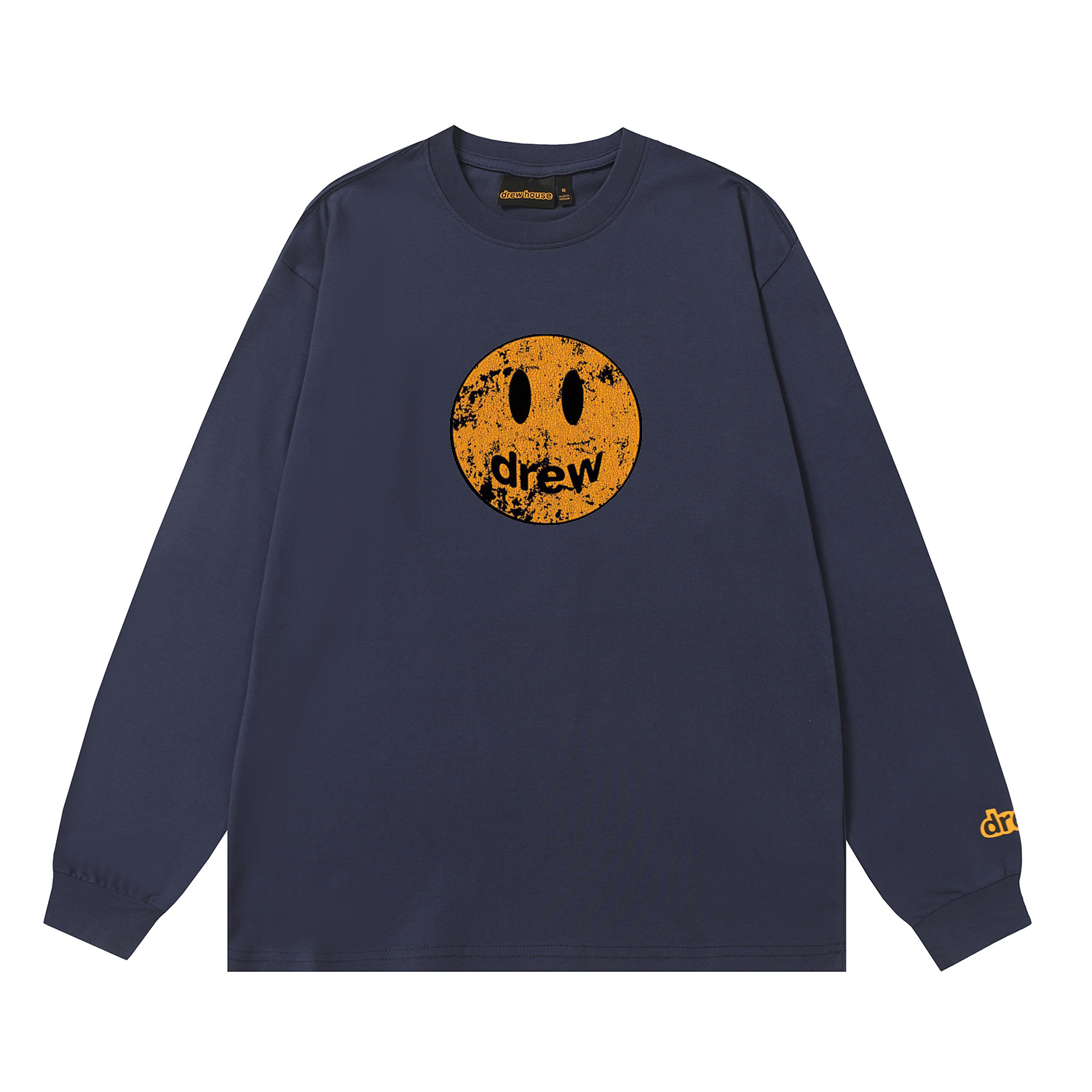 Drew House New drew smiley face T Shirt Men's and Women's Long Sleeve Tshirt Designer Luxury