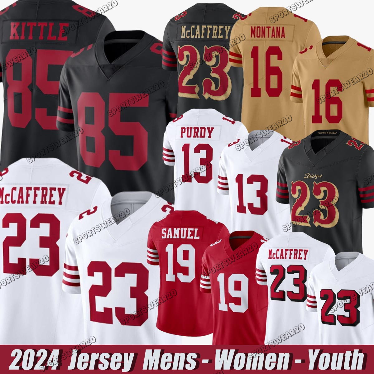 San Franciscocity 49erss jersey Rivalries Collection Christian McCaffrey Brock Purdy George Kittle Nick Bosa Deebo Samuel Fred Warner Brandon Aiyuk jerseys