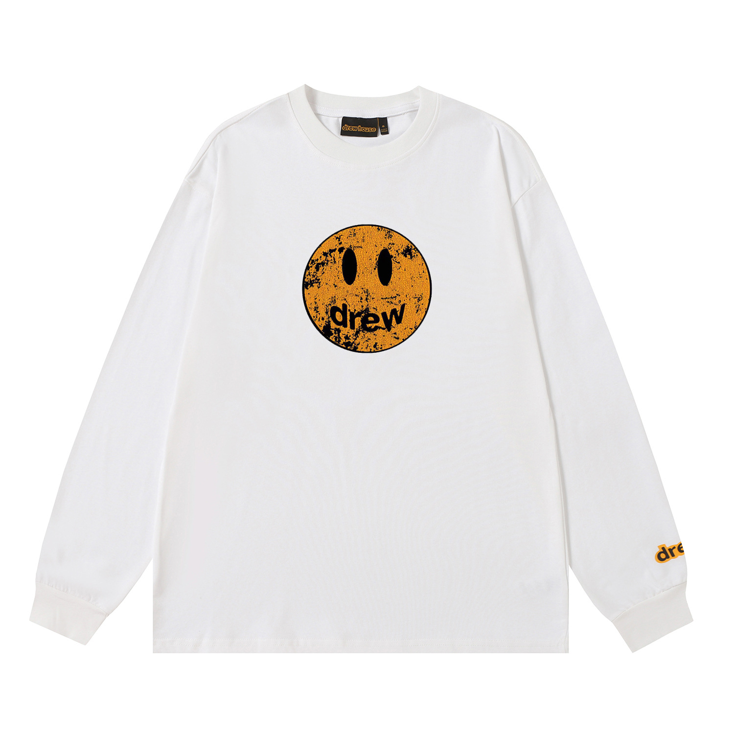 Drew House New drew smiley face T Shirt Men's and Women's Long Sleeve Tshirt Designer Luxury