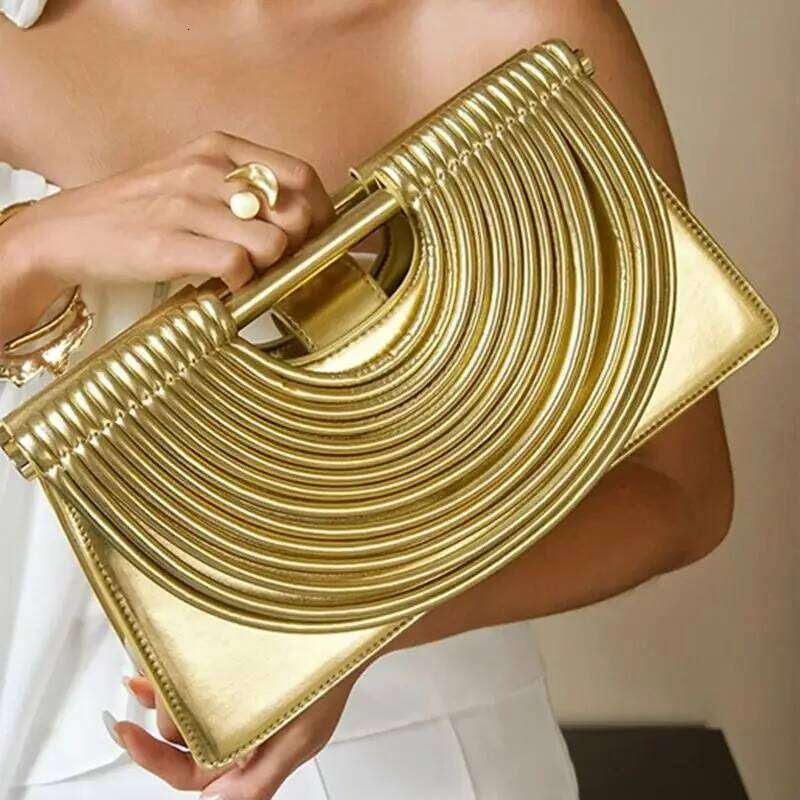 Handbags For Women 2025 New Gold Designer Soft Pu Leather Messenger Single Shoulder Bags