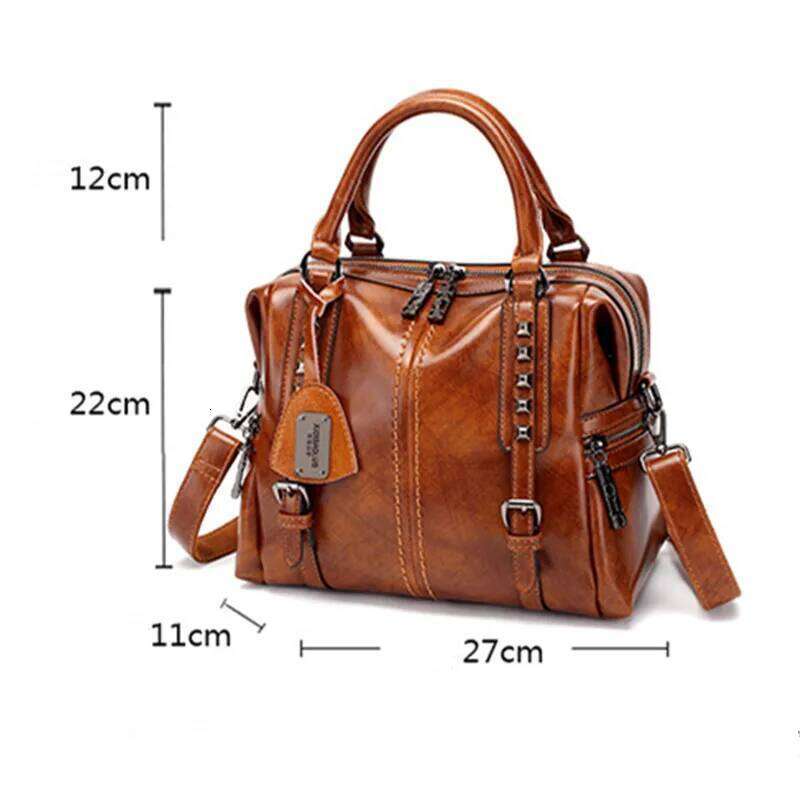 Women Rivet Shoulder Messenger Bag Designer Handbags Leather Crossbody Ladies Hand Bags For Woman Bolsa Feminina