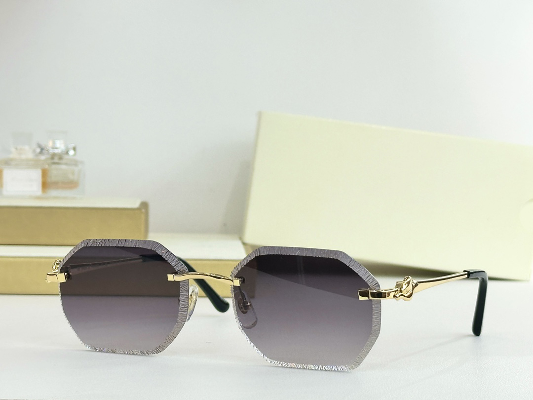 Sunglasses For Men Women Summer 0910 Popular Designer Stylish Outdoor Catwalk Leisure Style Anti-Ultraviolet UV400 Plate Frameless Glasses Random Box