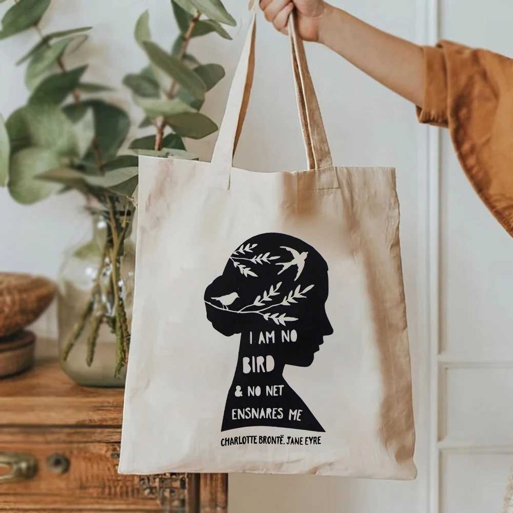 Jane Eyre Bags for Womens Feminist Women Handbag Literary Quote Womens Handbags for Book Lover Charlotte Bronte Quote Tote Bag Z250902