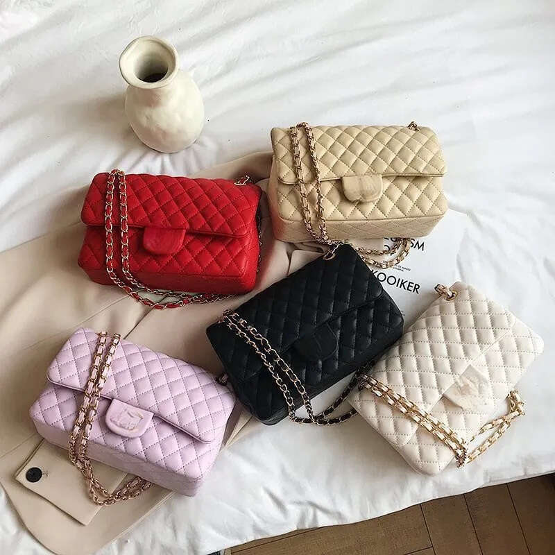 Designer Women Shoulder Chain Bag Clutch Tote Bags Wallet Check Purse Solid Hasp Waist Square Stripes Woman s Handbags Classic Flap Handbag