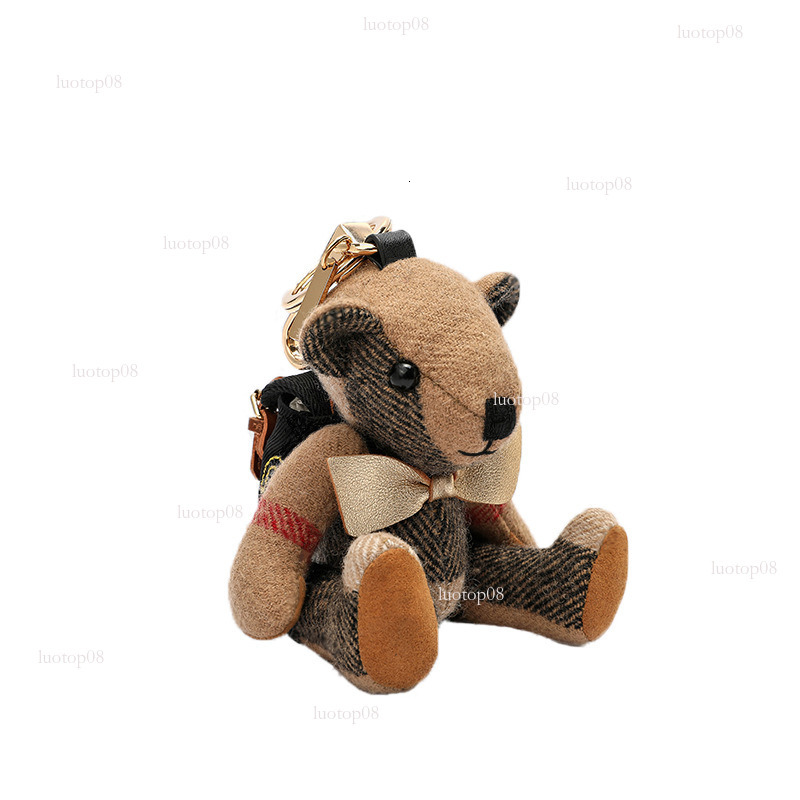 Fashion style cute backpack bear pendant accessories bag charms cartoon plush doll couple car keychain trendy Luxurys designer