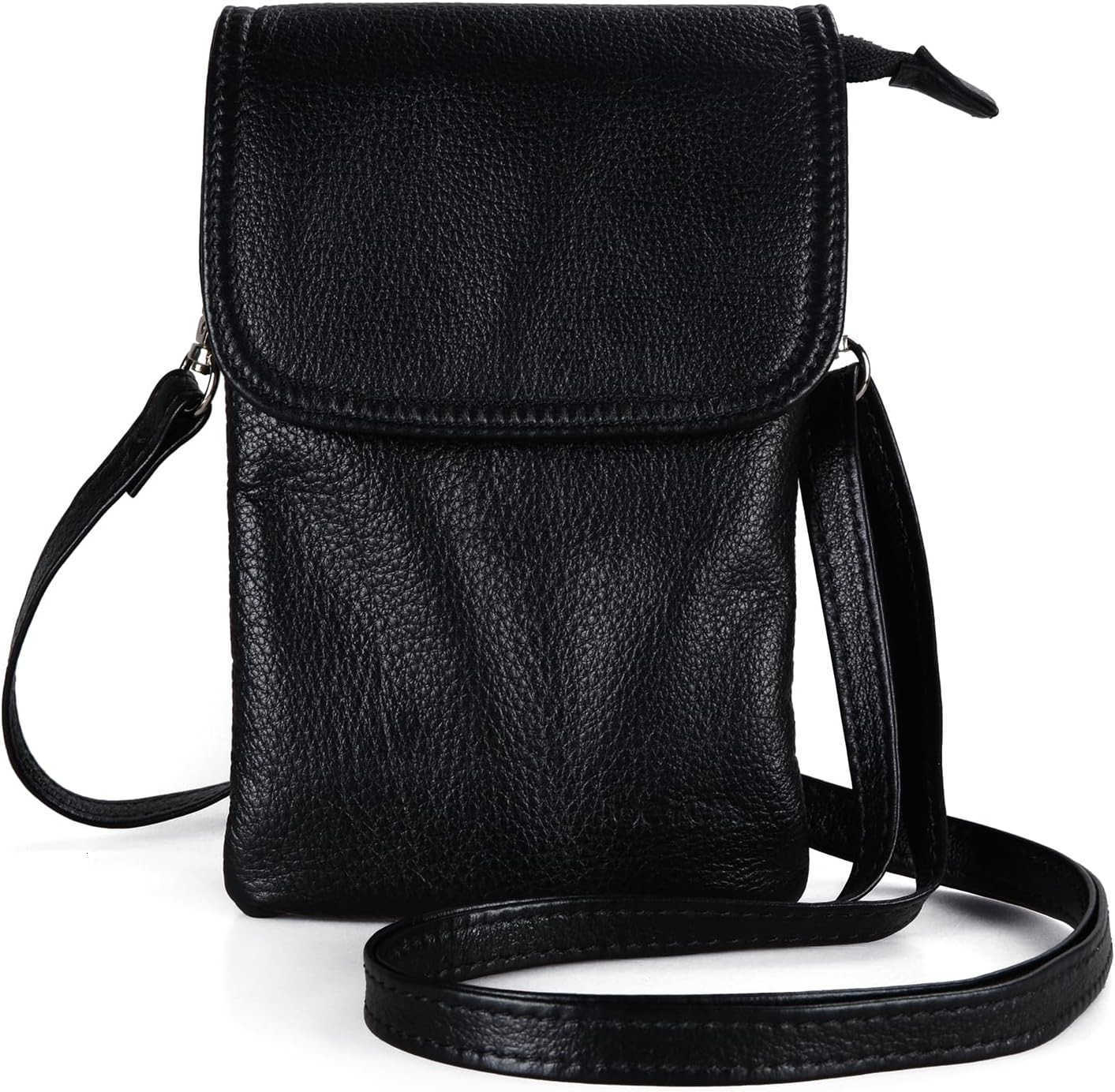 Genuine Leather Small Crossbody Bags for Women Cell Phone Bag Cross Body PursesSilver Zipper Z250911