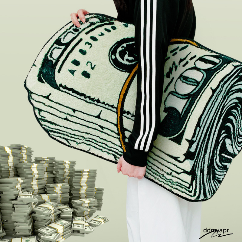 Carpets Thickened Fashion ddmyapr Living Room Carpet Creative Dollar Home Decoration Children's Bedroom Bedside Plush Mat Cloakroom Fluffy Rug 23