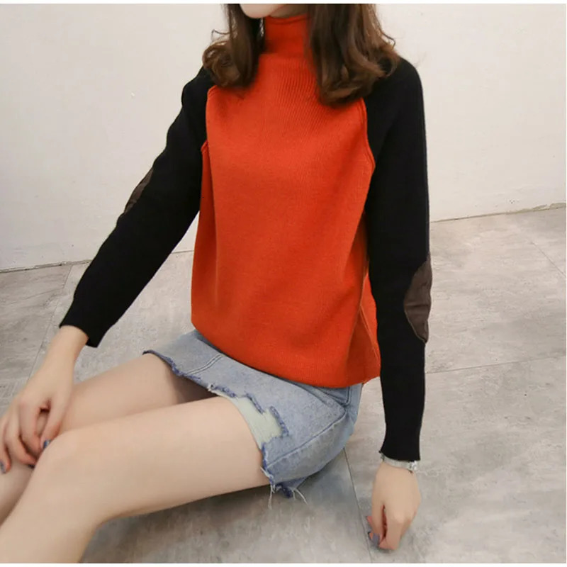 Sweater Women Half Turtleneck Thicken Pullover Knitted Sweaters Warm Knitwear Female Jumper Winter Casual Top 250902
