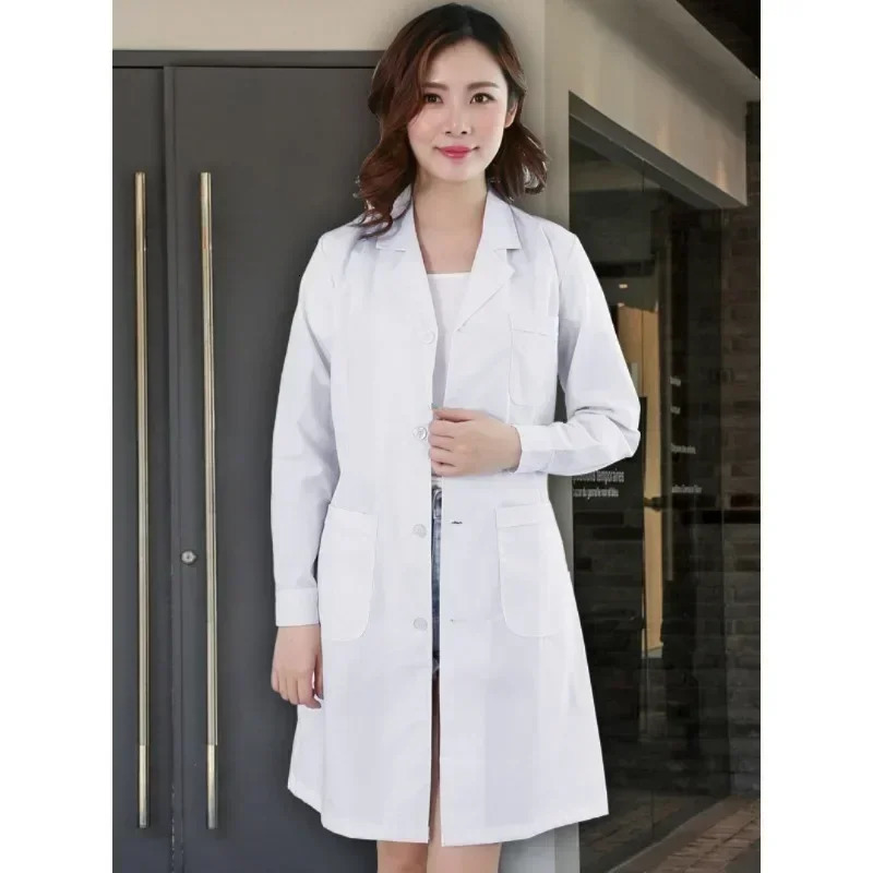 Nurse Overalls White Coat Female Longsleeved Doctors Uniform Male Shortsleeved Doctor Lab Coat Laboratory College Chemistry250901