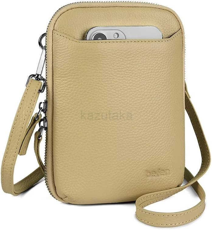 Genuine Leather Crossbody Cell Phone Purse for Women Small Zip Around RFID Blocking Crossbody Wallet Bags Z250910