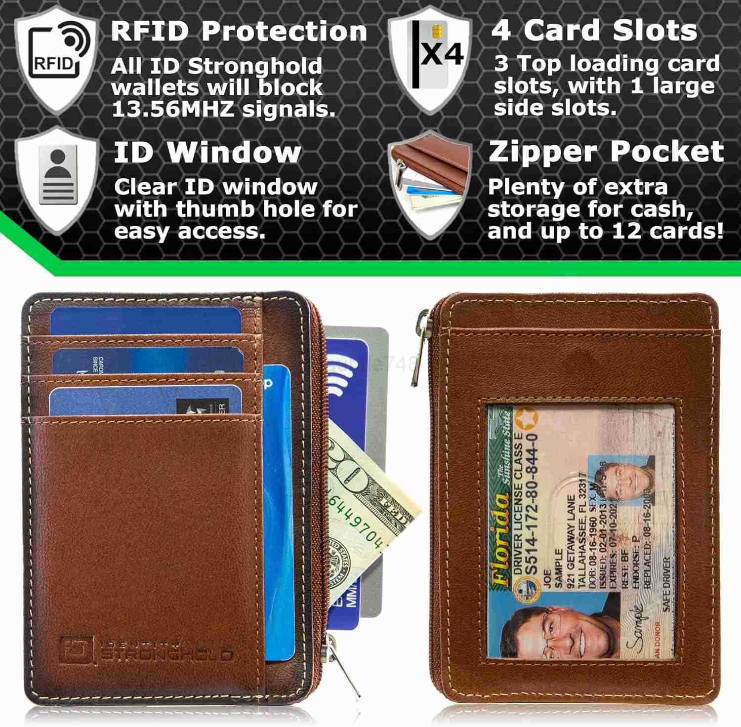 Identity Stronghold Mens RFID Wallet SmallZ250911