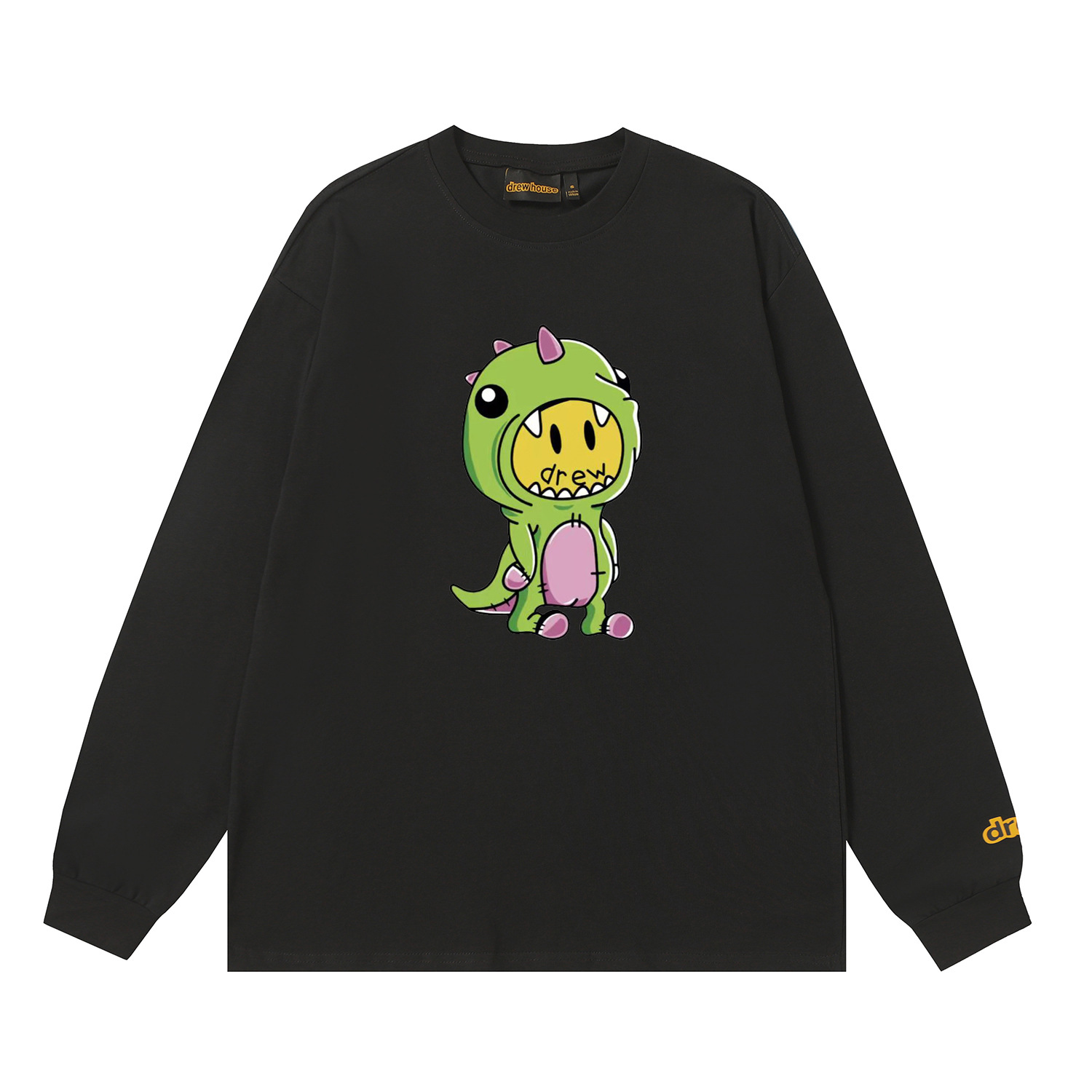 Drew House New drew Little dinosaur T Shirt Men's and Women's Long Sleeve Tshirt Designer Luxury