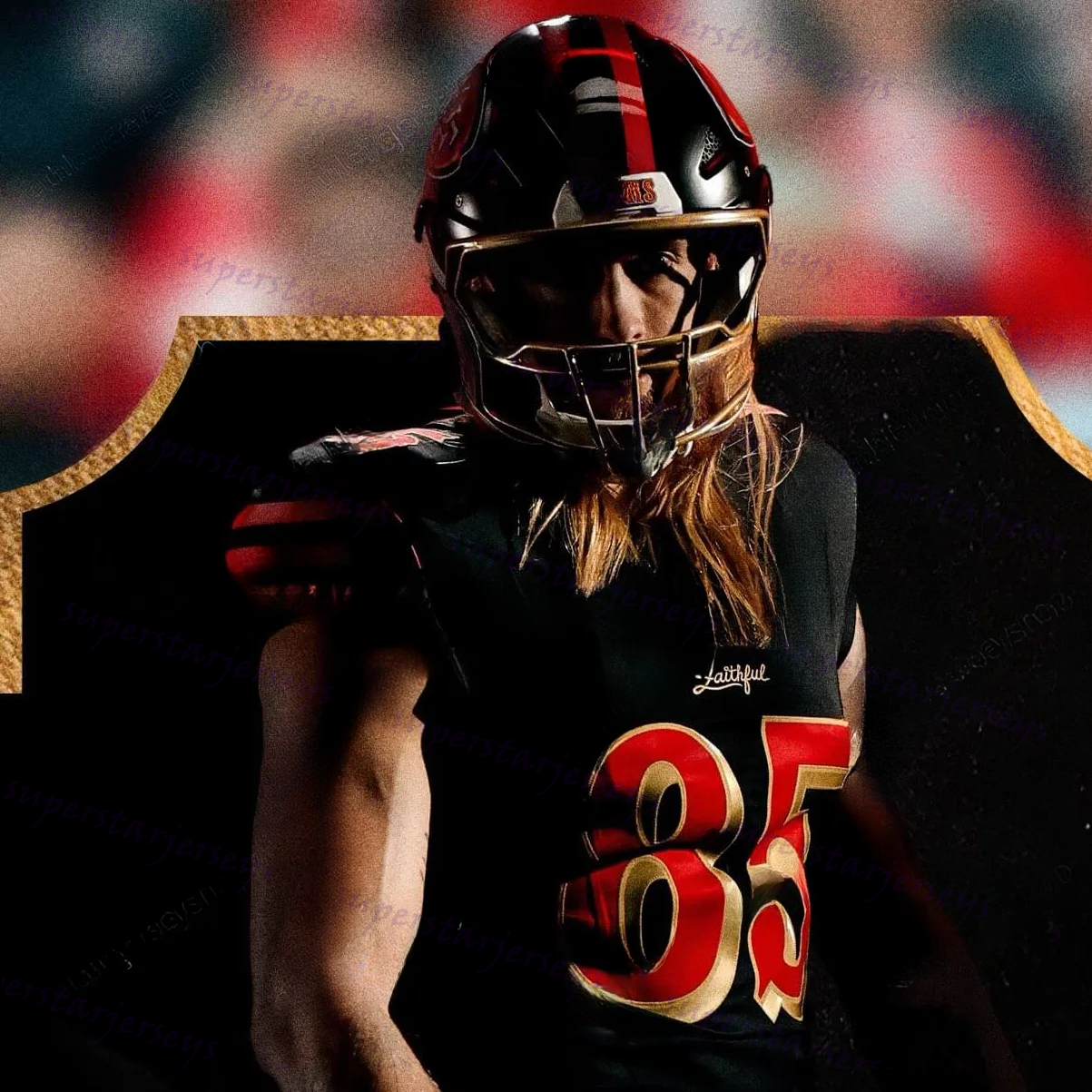 Custom Football 2025 Rivalries Jersey Whtie Black Red Christian McCaffrey Brock Purdy Deebo Samuel Trey Lance Nick Bosa George Kittle Fred Warner Jerr