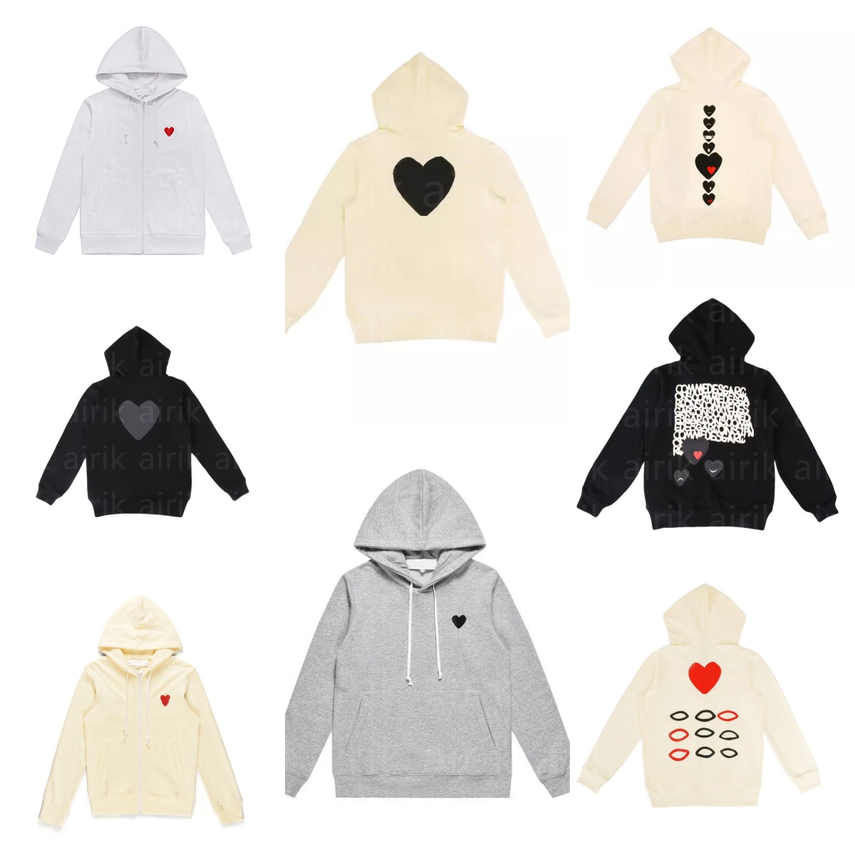 Designer Mens womens hoodies sweatshirts Classic embroidered Hooded Jumper Fashion Brand Star Same Cotton Heart Pattern Sweater unisex Couples hoodie tops