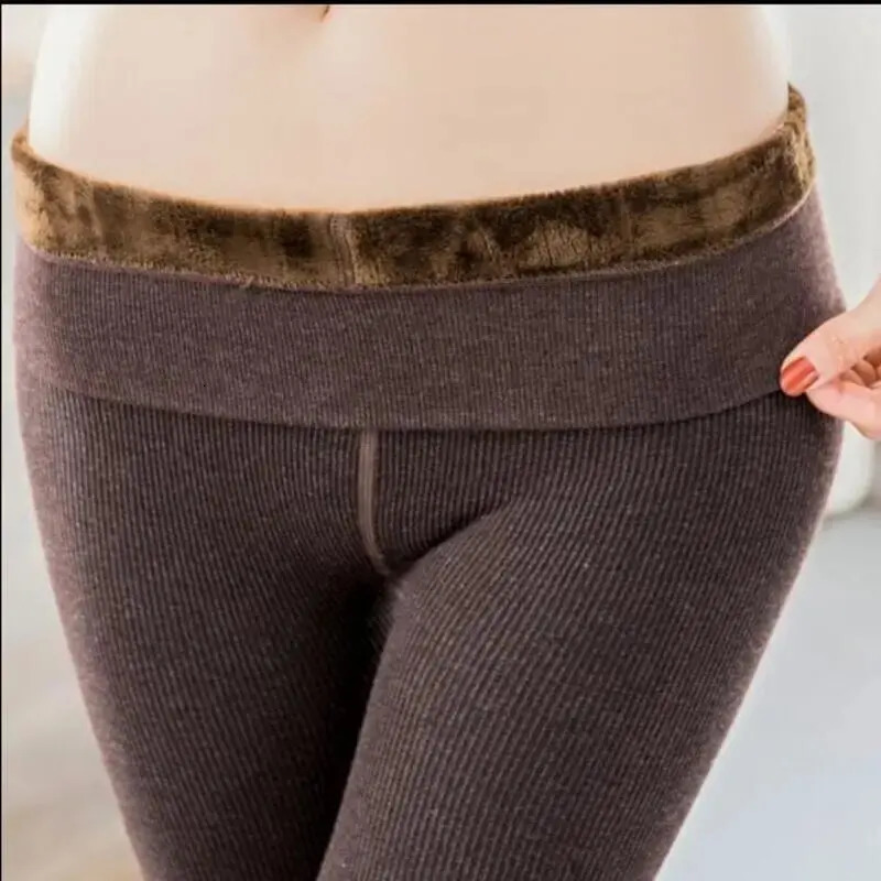 Women Winter Leggings Warm Leggins High Waist Solid Color Velvet Women Thickened Velvet Leggings Stretchy Black Stockings Tights 250902