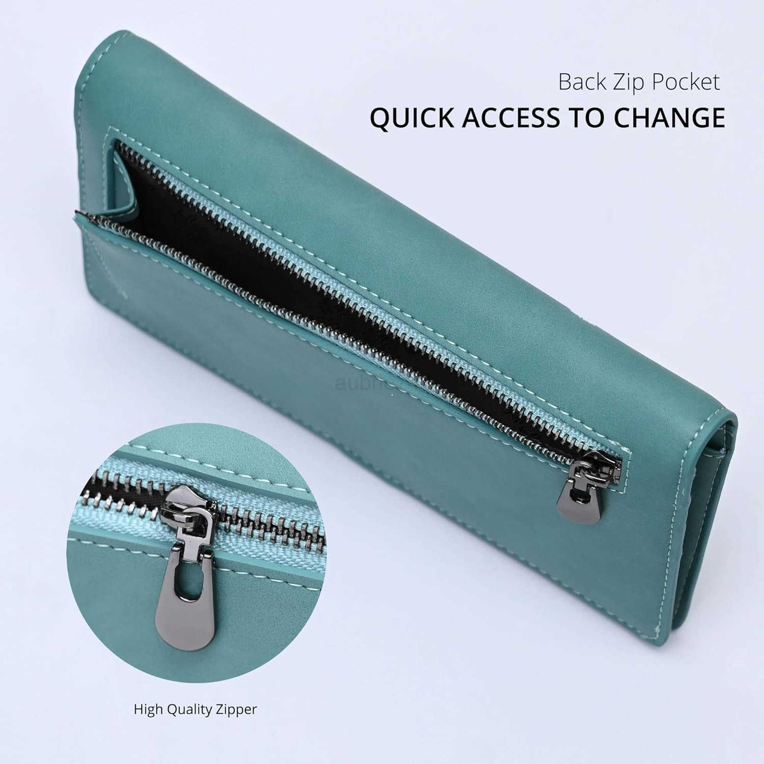 Ultra Slim Thin Women Wallet RFID Blocking CARD Holder Bifold Long Ladies Billfold Purist BlueZ250911