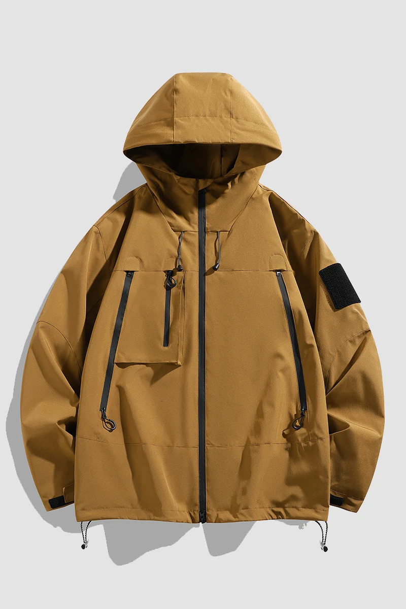 25 Spring and Autumn Windbreaker Jacket Mens Kable Style Workwear Outdoor Jacket Windbreaker Youth Fashion Jacket 250902