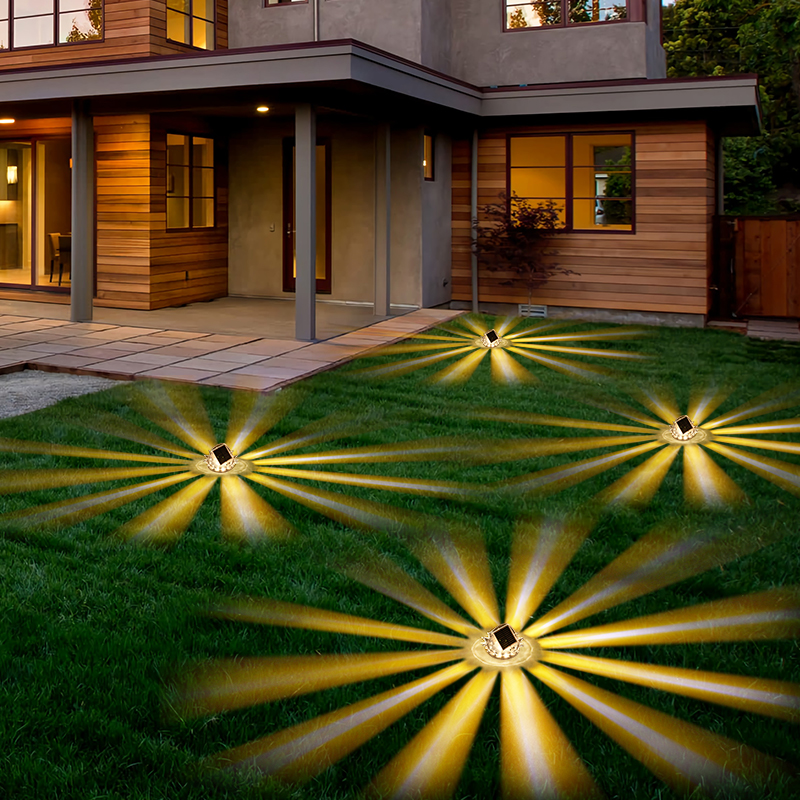 Outdoor Solar Garden Lights - Decorative Wall Lamps with Ground Plug for Lawns