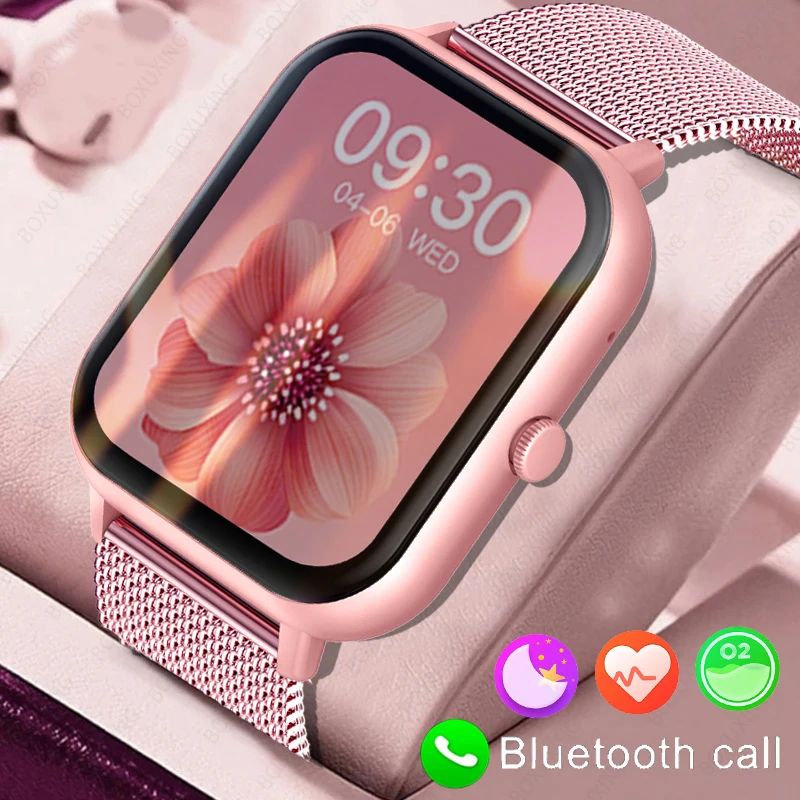 2024 Appelez Smart Watch Femmes Composé Calan Smartwatch pour Android iOS IOS Afficulture Bluetooth Musics Full Touch Bracelet Clock
