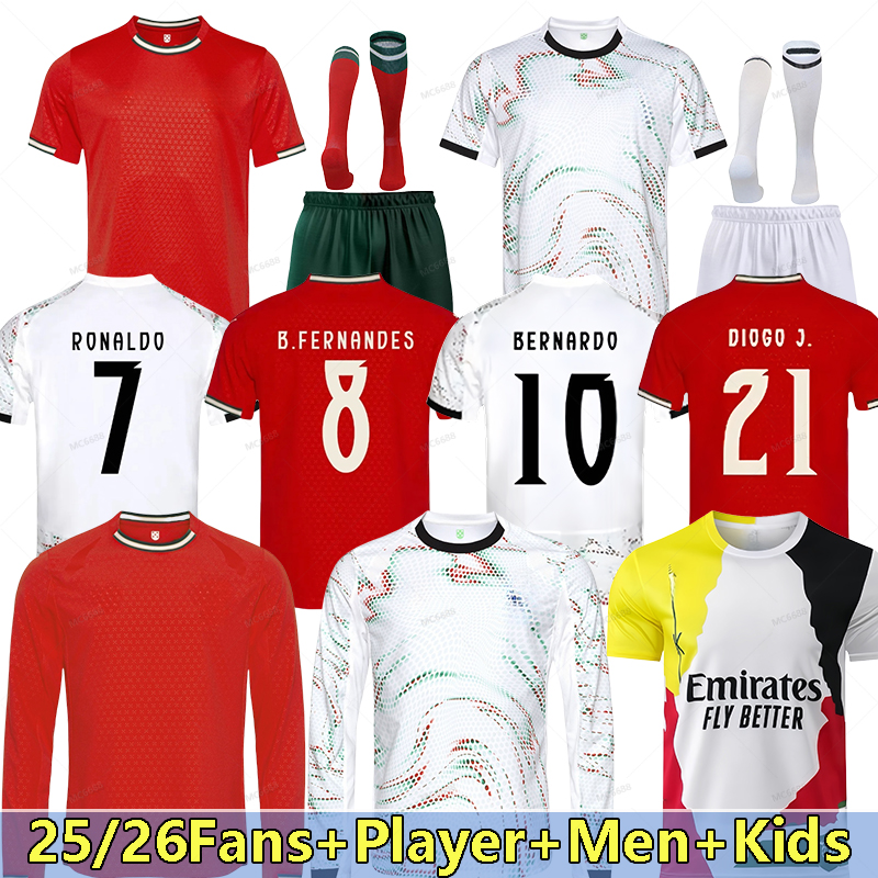 25 26 Portuguese ronaldo football shirts Al Nassr FC Soccer Jerseys B.FERNANDES JOAO FeLIX MANE 2025 2026 Riyadh Men kit Portugal Child Shirt Kits Player